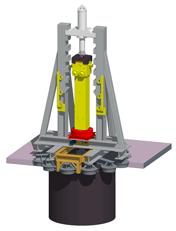 Modell des Hammerprüfstands